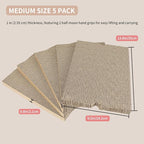 Large Cat Scratcher Pad with Box, Reversible Corrugated Cardboard Scratch Pad, Kitten Scratching Board with Catnip, Durable Recycle Scratching Pads, 5 Pack, M