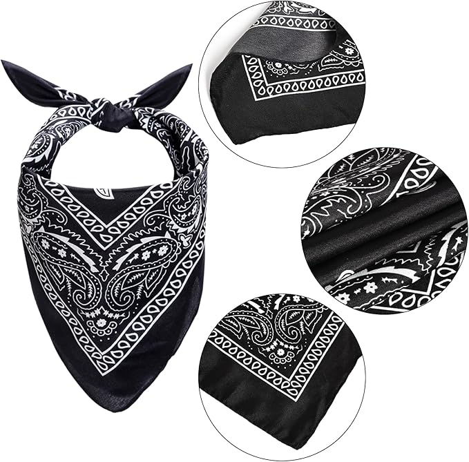 choyaxo Dog Cowboy Hat Dog Cowboy Costume for Small Pet Dogs Cat Cowboy Hat with Bandana Scarf Set Party Accessories (Black, Large)
