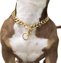 Adjustable Strong Lobster Clasps Dog Titan Collar Training Walking Metal Dog Duty Chew Proof for Medium Large Dogs American Pitbull German Shepherd