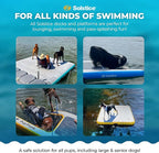 SOLSTICE Inflatable Pup Plank, Dog Water Ramp for Boats & Docks, Party (4-6 Person) Capacity - Floating Platform for Pets for Lake, River, Beach & Swimming Pool, Includes Pump, Patent-Protected Design