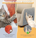 Trimmable Cat Scratching Mat, 78.7""x15.8"" Self-Adhesive Cat Scratching Post Pad, Cat Tree Shelves Cover Replacement, DIY Versatile Protector for Steps, Couch and Furniture, Large, Gray