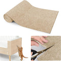 cat Scratching mat Self-Adhesive, Trimmable Furniture Protector for Couch, Sofa, Wall & Cat Trees - Durable Scratch Pad with Nano Tape, DIY Climbing Carpet for Indoor Cats(Khaki, 39.3"x15.8")