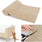 cat Scratching mat Self-Adhesive, Trimmable Furniture Protector for Couch, Sofa, Wall & Cat Trees - Durable Scratch Pad with Nano Tape, DIY Climbing Carpet for Indoor Cats(Khaki, 39.3"x15.8")