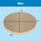 Best Pet Supplies Catify Cat Scratcher, Fun Interactive Scratchers, Posts, Poles, Claw Safe, Furniture Saver Indoor Play Support Natural Cat Behaviors Heavy Duty - 3 Pack Round, 10 x 10
