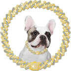 Metal Diamond Dog Chain Dog Training Chain with Secure Buckle Pet Collars for Large Medium Dogs