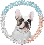 Metal Diamond Dog Chain Dog Training Chain with Secure Buckle Pet Collars for Large Medium Dogs