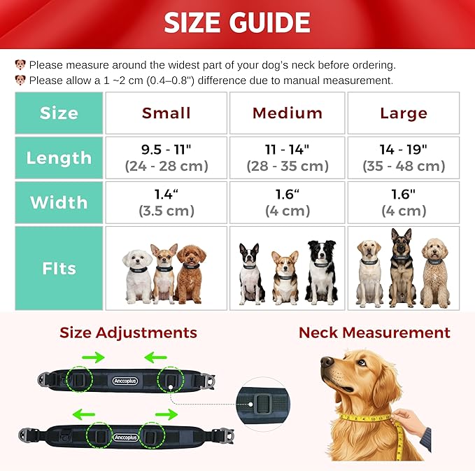 Comfort Fit Dog Collar, Anti-Choke Neck Safe Dog Training Collar, Wide Padded, Breathable, Adjustable with Dual D-Rings, Soft Cushion Neck Protector for Dogs (S, Gray)
