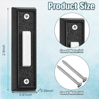 Saillong 2 Pieces Lighted Doorbell Button, Wall Mounted Garage Door Opener Switch with LED Light Compatible with Most Wire Doorbell Chimes, Transformer, Ringer, Buzzers (Black,White Light)