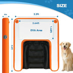 VOFiTNY Inflatable Dog Pool Ramp Portable Floating Ladder for Dogs, Puppy Docks, and Water Plank for Inground Pools and Lakes (4ft x 3.3ft x 4in, Orange)