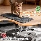 Wall Cat Scratcher for Indoor Cats,19.6x9.8”Corner Cat Scratcher,Cat Scratch Pad Furniture Protector for Door & Wall,Couch, Durable Cat Scratching Board Easy Mount (Grey, 19.6”x9.8”)