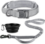 COOYOO Dog Collar,3 Piece Set Tactical Dog Collars, Adjustable Military Training Nylon Dog Collar with Control Handle and Heavy Metal Buckle for Medium and Large Dogs