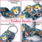 1.5 Inch Wide Dog Collar - No Pull Martingale Collar for Large Dogs, Escape Proof & Thick Adjustable Training Collar for Medium, Large & XL Dogs(Cartoon Dog L)