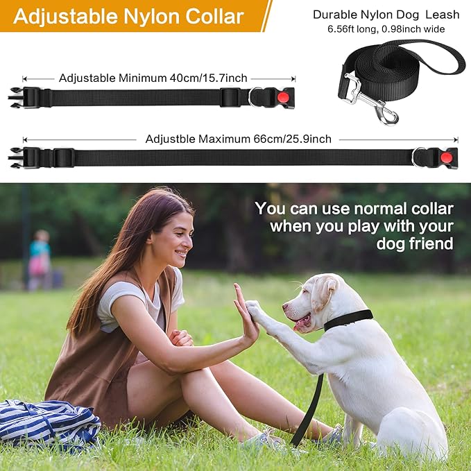 Prong Training Collar with Comfort Tips and Quick Release Snap Buckle - Dog Choke Pinch Collar with Nylon Cover