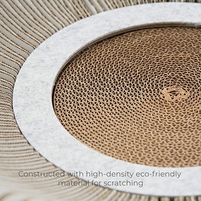 Nest Cat Scratcher Lounge Bed (Pearl White Assembled Bundle)