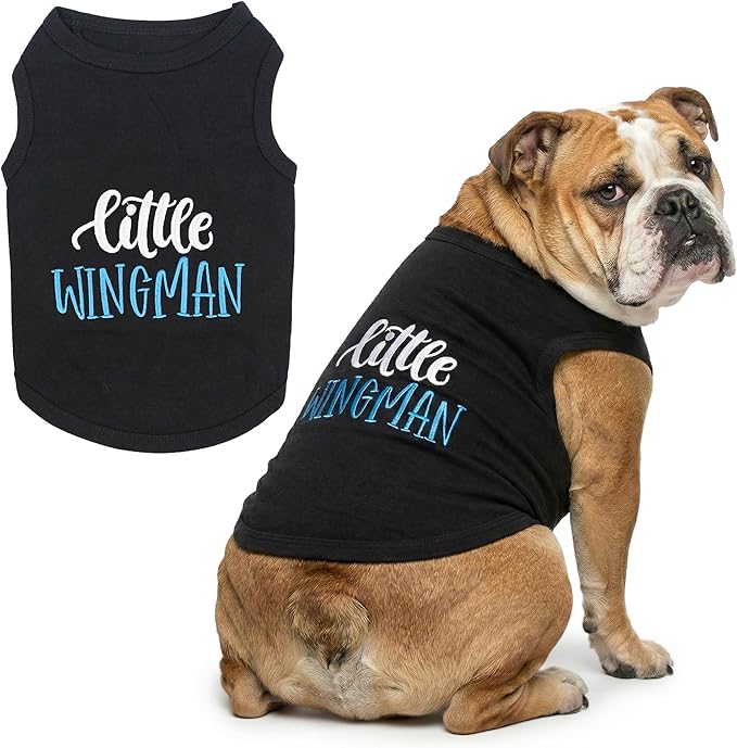 Parisian Pet Dog Shirt – 100% Cotton Shirts for Large Dogs – Sleeveless Black Puppy Vest – Lightweight and Breathable Pet Apparel – Funny Summer Boy Dog Clothes - Stretchy Cute T Shirts for Dogs