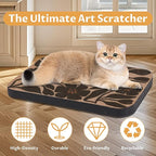 2 Packs Art Cat Wall-Mountable Scratching Board 16.7x11x1 Inch Cat Wall Scratch Pad and Scratcher for Indoor Cats Furniture Protector (Series4)