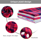 Dog Bandanas-5PCS Birthday Gift Puppy Bandana Vibrant Color Plaid Printing Adjustable Scarf Bib Handkerchief Accessories for Medium Large Dog Pet