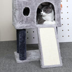 Cat Tree for Indoor Cats, Cat Tower with Scratching Post, Modern Activity House for Large Cats, Condo with Board, Kittens Cave
