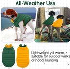 Lelepet Reversible Dog Coat Waterproof Dog Jacket Windproof Puffer Vest for Winter Warm Lightweight Coats for Small Dogs Adjustbale Hook & Loop Pet Apparel with Leash Hole, Shih Tzu, Green, S