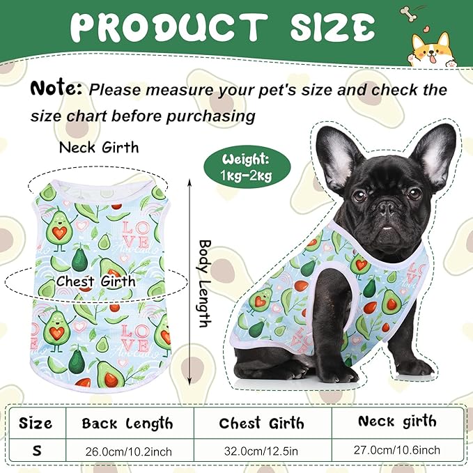 Saintrygo 10 Pcs Lovely Puppy Shirts Print Dog Clothes Breathable Summer Pet Cartoon Dog Shirt Clothes Sweatshirt for Puppy Cartoon Shirt Sweatshirt to Cat(Small)
