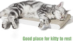 Cat Scratcher, Heavy Duty Scratch Pad, Durable Corrugated Cardboard Scratching Board for Indoor Cats, Double-Sided Usability, Recyclable, with Catnip