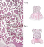CuteBone Dog Birthday Dress Girl Puppy Skirt Tutu Cat Wedding Outfit Pet Party Clothes for Small Dogs Costume DD16M