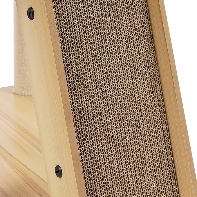 Cat Scratching Climbing Frame Cat House Cat Tree with Toy for Indoor Cats Paper Pillar Scratching Posts, Grey