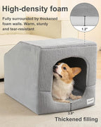 Hovicaed Indoor Dog House for Extra Large Medium Small Sized Dogs - Dog Tent with Washable Removable Cover, Pet Orthopedic Dog Cave Bed Egg-Crate Foam Cushion, Inside Dog House Large Space(L)