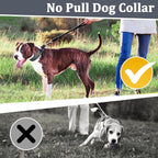 Mayerzon Martingale No Pull Collar for Large Medium Dogs Pitbull German Shepherd Rottweilers, Patented Reflective Anti Pull Dog Walking Collar with Buckle for Training Hiking, Adjustable(XL, Grey)