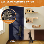 4pack Cat Scratch Couch Furniture and Wall Protector | Adhesive Cat Scratch Pad for Covering Cat Tower, DIY Climbing Cat Scratcher Couch Protector from Cat Claws Scratching (Blue)
