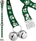 PoochieBells Dog Doorbell, Dog Potty Training Bells, Dog Safe USA-Made w/Perfect Sound,Dog Trainer Approved, Housetraining Made Easy & Quick, Sig Tracks Green