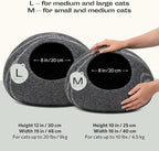 MEOWFIA Cat Cave – Premium Felt Cat Bed for Indoor Cats, Handmade Merino Wool (Dark Grey, Medium)