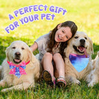 Reginary 120 Pcs Tie Dye Dog Bandanas Bulk Dog Bows Set Bow Ties Cat Scarf Colorful Washable Triangle Pet Kerchief Cute Bib for Summer Small Medium Large Pets Grooming Accessories Costume