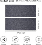 Cat Scratch Furniture Protector, 78.7" x 15.8" Self-Adhesive Cat Scratch Carpet, Couch Protector from Claws for Scratch Post Cat Tree Shelves Wall, Dark Gray