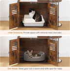 HOOBRO Cat Tree with Litter Box Enclosure, All-in-One 31.5" Cat Tower with Hidden Litter Box Cover Furniture for Indoor Cats, Versatile Cat Condo with Sisal Posts, Hammock, Rustic Brown FG45MZ03