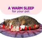Cat Bed Mat Natural Merino Wool Cozy Large Carpet Pad for Pet Cats Kitty Small Dog House Warm Organic Sheep Wool Scratch Floor Mats Rug Bedding (Gray Tiger, Large)