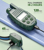Shock Collar for Dogs, 4200FT Dog Training Collar with Remote for 15-120lbs Small Medium Large Dog, IP68 Waterproof Rechargeable E Collar with 3 Training Modes: Beep, Vibration, Safe Shock（Green）