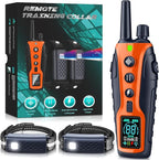 Dog Shock Collar 2 Dogs(15-150lbs) with Flashing Light for Night Walks,4500FT Dog Training Collar Adjustable Pitch Beep(1-8), Vibration(1-16), Safe Shock(1-99), and Keypad Lock