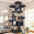 Globlazer 83'' Multi-Level Large Cat Tree Tower for Indoor Cats with Sisal Scratching Post, Hammock & 2 Condos, F83D, Dark Gray