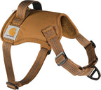 Carhartt Nylon Duck No Pull Dog Harness, Fully Adjustable Dog Harness with Quick Control Handle and Reflective Accents, Carhartt Brown, Large