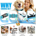 Lightweight Prong Collar for Dogs, Reflective No Pull Dog Collar | Adjustable Size Dog Pinch, Breathable Woven Fabric Air Grid Technology, Martingale Collar for Dogs Training(Blue-L)