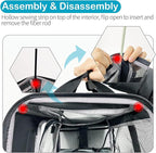 Airline Approved Pet Carrier, Collapsible Cat Carrier, Expandable Dog Carrier, 900D High Density Oxford Cloth, Wear-Resisting, Anti Tearing, Safety Lock Zipper, Reflective Tape