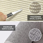 Cat Scratch Couch Protector with Natural Sisal for Protecting Couch Sofa Chair Furniture,Couch Protector from Cat Claws 23.6" L*19.7" W(Light Grey/Right Hand)