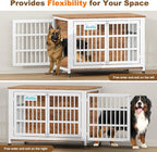 EasyCom 48"/42"/33" XXL Heavy Duty Dog Crate Furniture with Casters, Dog Kennel Indoor for Large Dogs, Escape-Proof and Chew-Proof Dog Cage for high Anxiety Dog, Decorate House as TV Stand, End Table