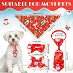 Reginary 120 Pcs Christmas Dog Bandanas Bulk Dog Bows Set Bow Ties Cat Scarf Colorful Washable Triangle Pet Kerchief Cute Bib for Summer Small Medium Large Pets Grooming Accessories Costume