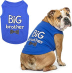 Parisian Pet Dog Shirt – 100% Cotton Shirts for Large Dogs – Blue Sleeveless Pet Clothes – Lightweight and Breathable Dog Apparel – Boy Big Brother Dogs Clothes - Stretchy Pet T Shirts