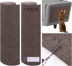 2 Pack Cat Scratch Furniture Protector Trimmable DIY Climbing Scratching for Indoor Couch Protector from Cat Claws, Walls and Tower Replacement (Brown, 15.7'' x 23.6'')