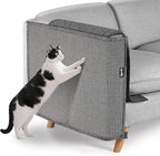 NATUYA Cat Scratch Furniture Couch Protector - Large Sisal Cat Scratching Pad Sofa Corner Arm Shield, Cat Scratcher for Sofa (All Gray, Right)