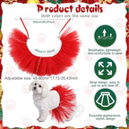 Dog Tutu Tulle Tutu for Dogs Small Large Medium Puppy Dress Ballerina Costume Skirt for Holiday Puppy Cats Bunny Pet Outfit Birthday Wedding Party Photo Prop Supplies(Red)