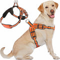 Dog Harness for Large Dogs Back D-Ring Control No Choking Pressure-Free Chest Design Comfortable Padded Adjustable Reflective Vest Harness for Daily Walks Training Easy Control Outdoor Use Secure Fit